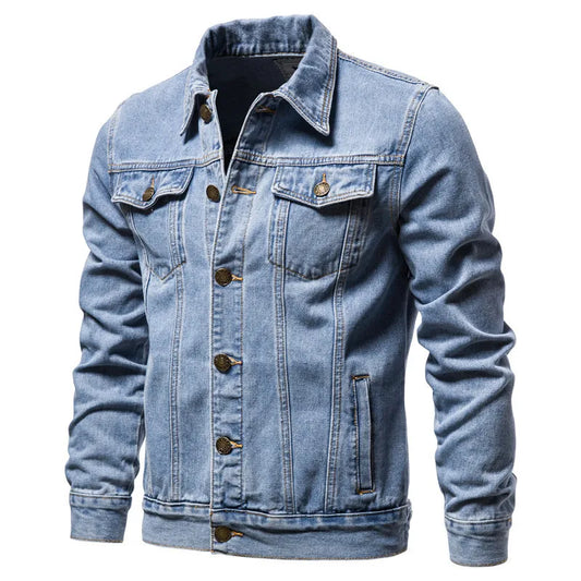 Men Denim Jackets Coat Autumn Winter Casual Streetwear Jacket Male Stand Collar Tops Men's Clothing