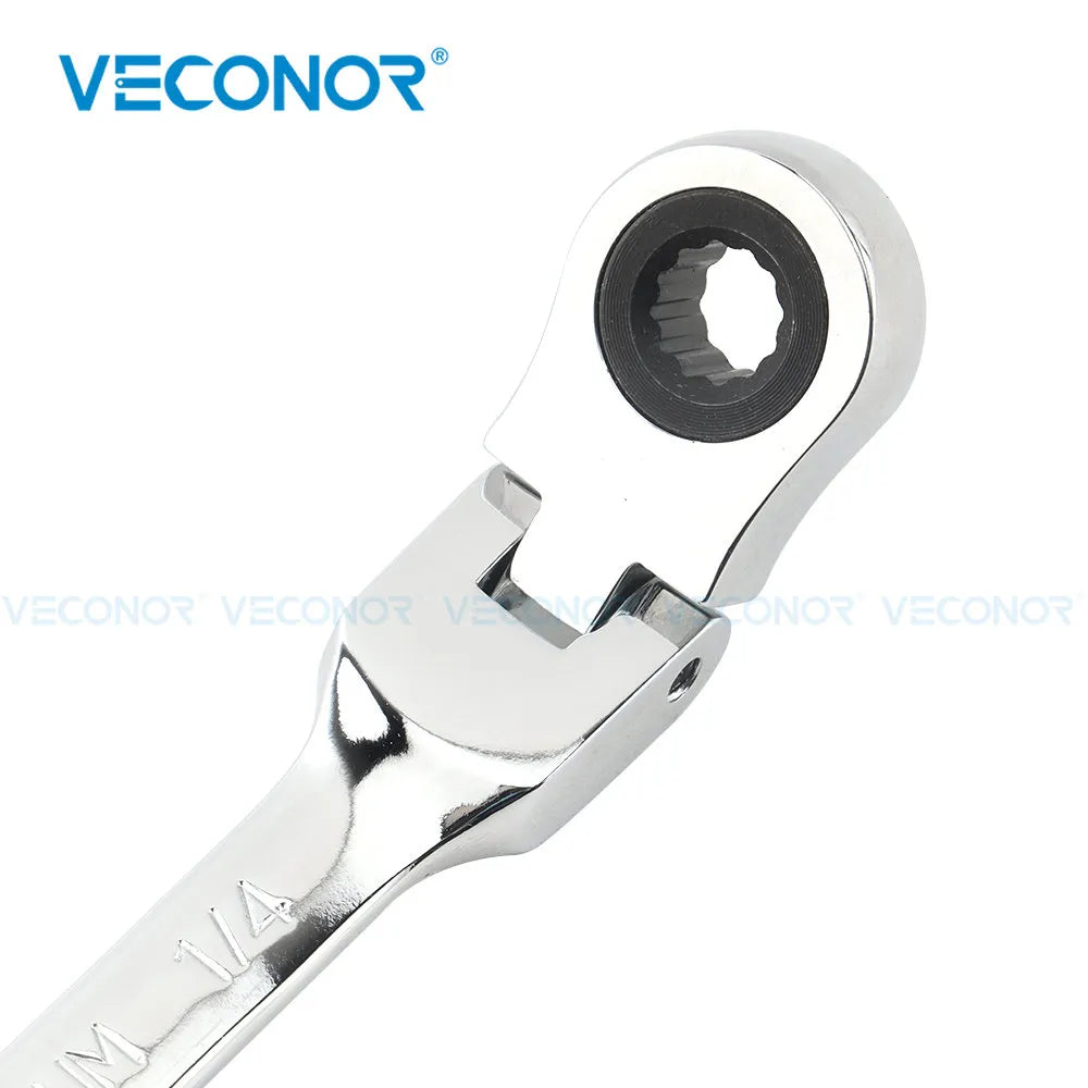 1/4-9/16 Inch Imperial Size Ratchet Wrench Set of Keys Spanner Flexible Head Universal Hand Tools Car Repair Tool